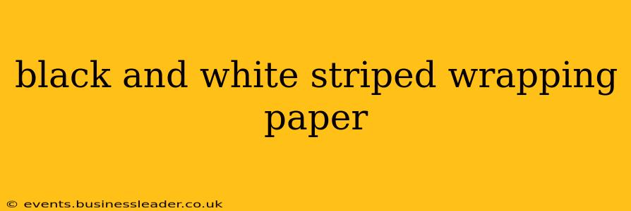 black and white striped wrapping paper