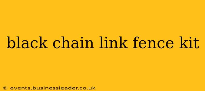 black chain link fence kit