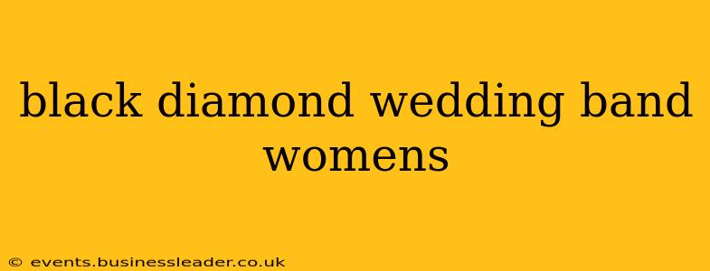 black diamond wedding band womens