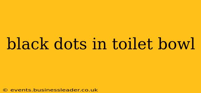 black dots in toilet bowl