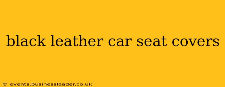 black leather car seat covers