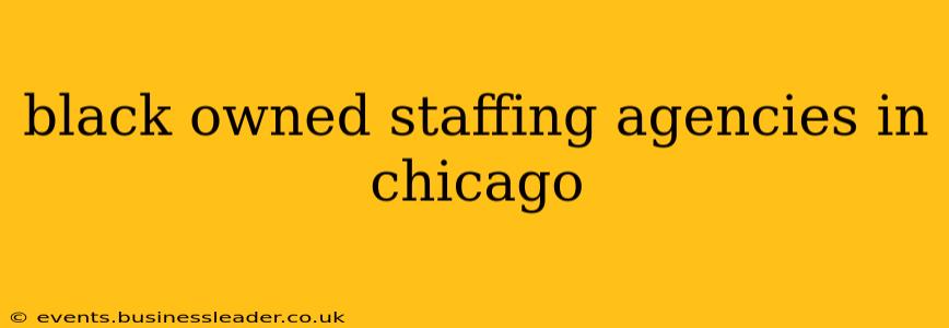 black owned staffing agencies in chicago