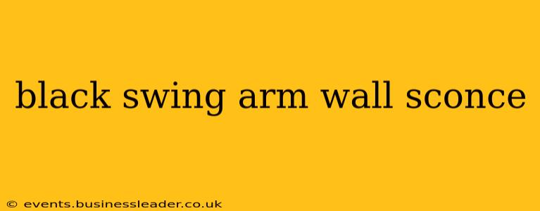 black swing arm wall sconce