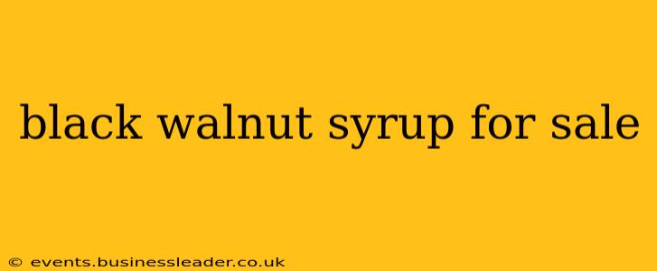 black walnut syrup for sale