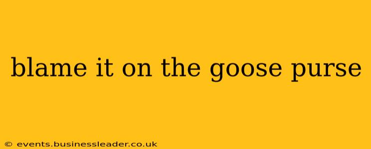 blame it on the goose purse