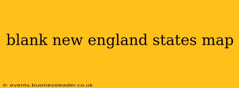 blank new england states map