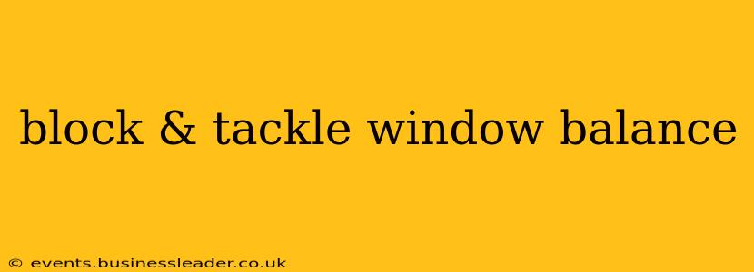 block & tackle window balance