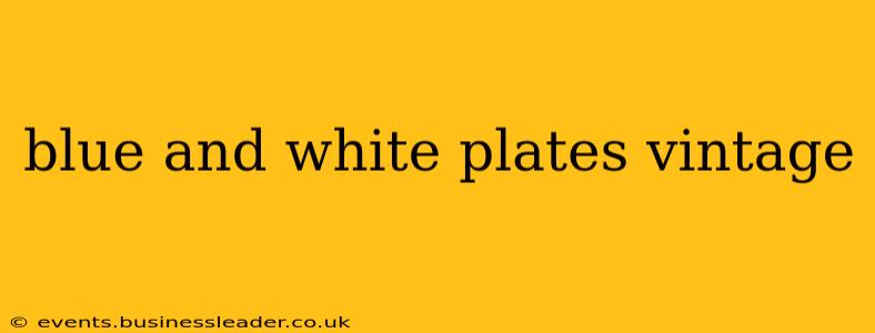 blue and white plates vintage