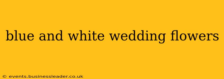 blue and white wedding flowers