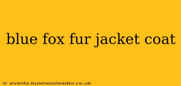 blue fox fur jacket coat