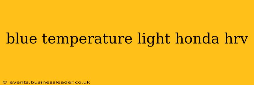 blue temperature light honda hrv