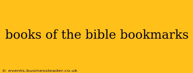 books of the bible bookmarks