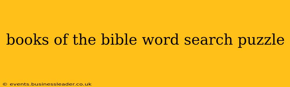 books of the bible word search puzzle