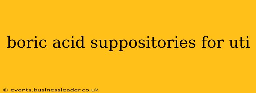 boric acid suppositories for uti