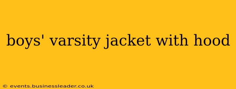 boys' varsity jacket with hood
