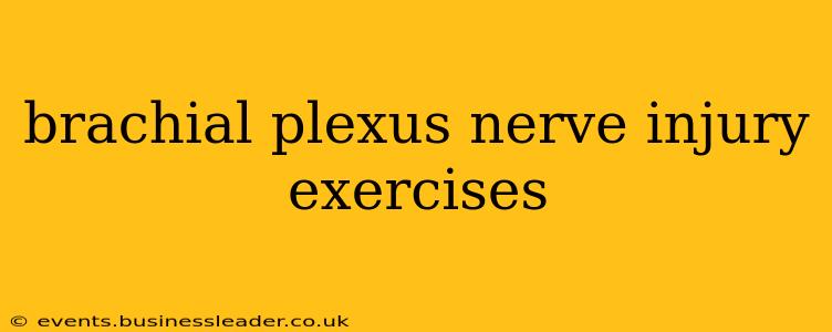 brachial plexus nerve injury exercises
