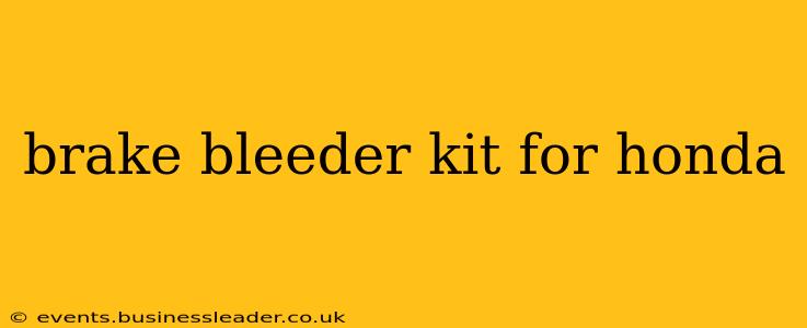 brake bleeder kit for honda