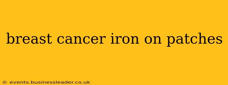breast cancer iron on patches