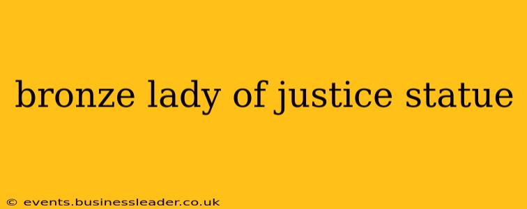 bronze lady of justice statue