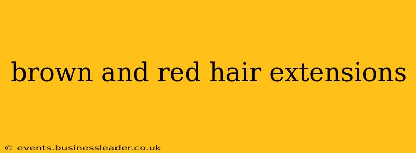 brown and red hair extensions