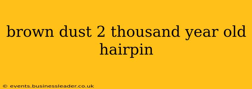 brown dust 2 thousand year old hairpin