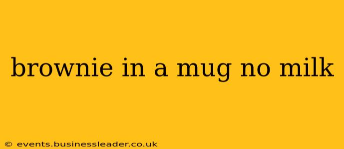 brownie in a mug no milk