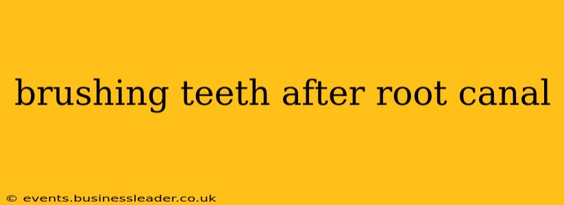 brushing teeth after root canal