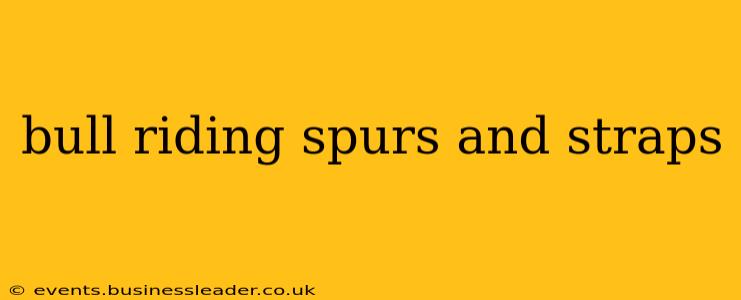 bull riding spurs and straps