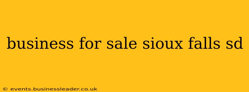 business for sale sioux falls sd