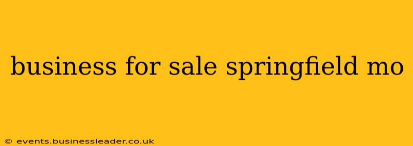 business for sale springfield mo