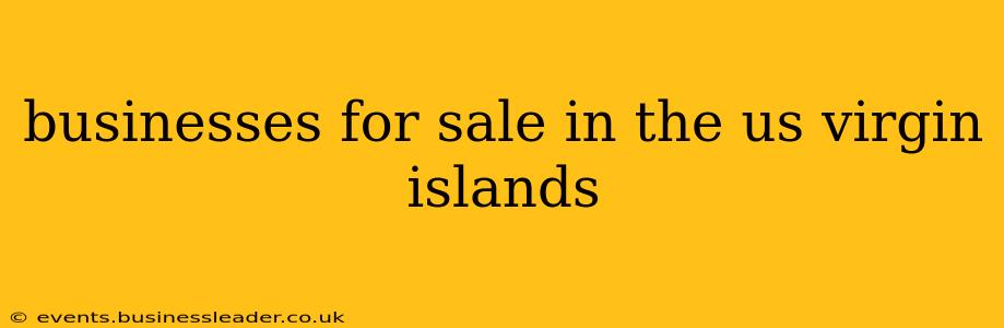 businesses for sale in the us virgin islands