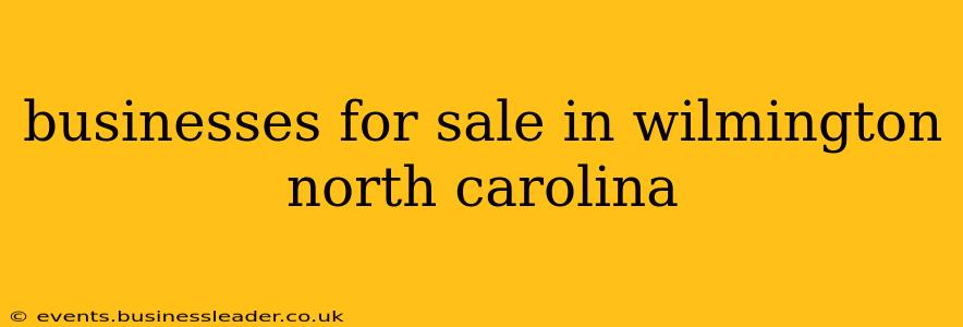 businesses for sale in wilmington north carolina