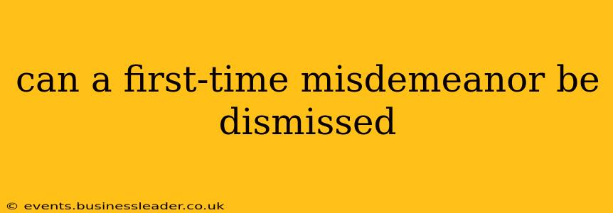 can a first-time misdemeanor be dismissed