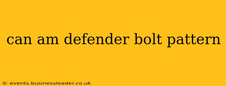 can am defender bolt pattern