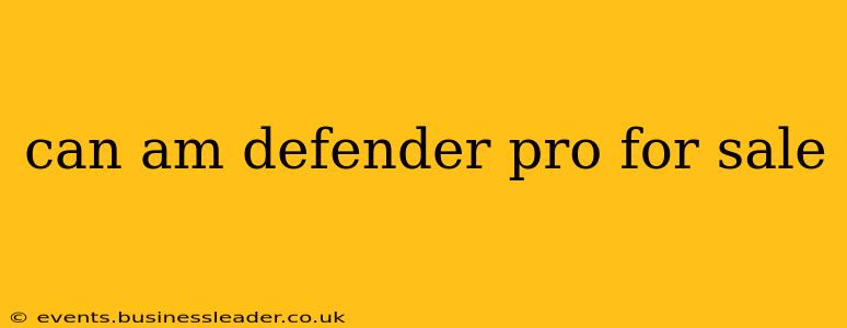 can am defender pro for sale