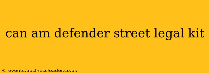can am defender street legal kit