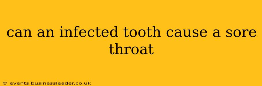 can an infected tooth cause a sore throat