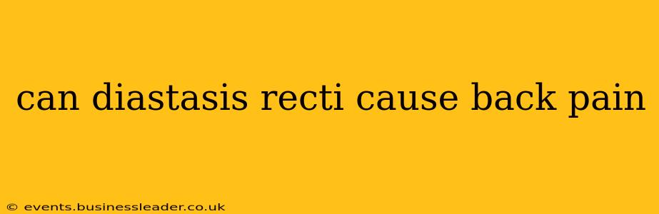 can diastasis recti cause back pain