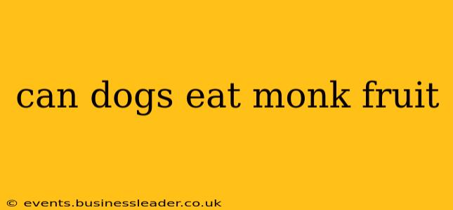 can dogs eat monk fruit