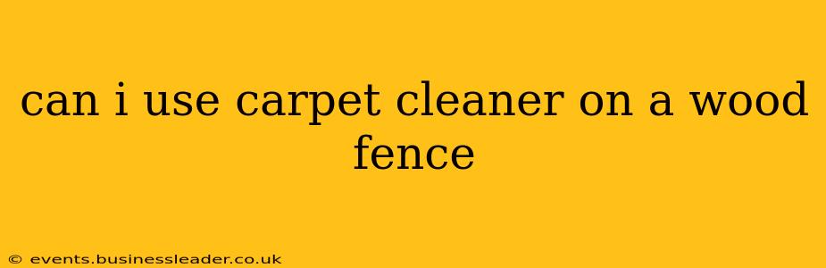 can i use carpet cleaner on a wood fence