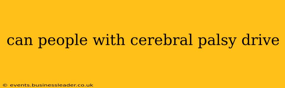 can people with cerebral palsy drive