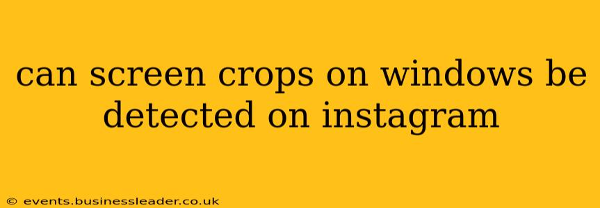 can screen crops on windows be detected on instagram