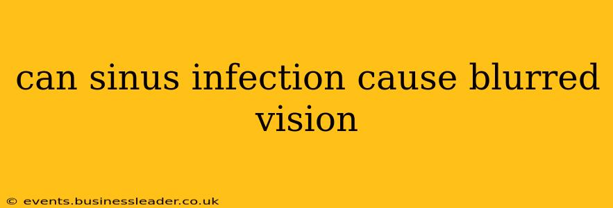can sinus infection cause blurred vision
