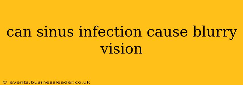can sinus infection cause blurry vision