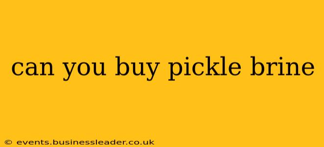 can you buy pickle brine