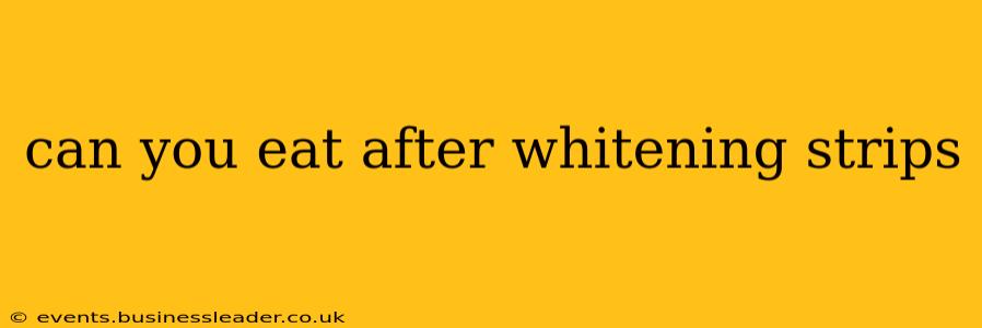can you eat after whitening strips