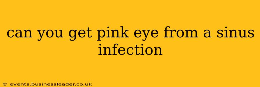 can you get pink eye from a sinus infection