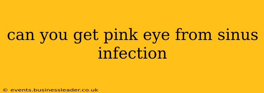 can you get pink eye from sinus infection
