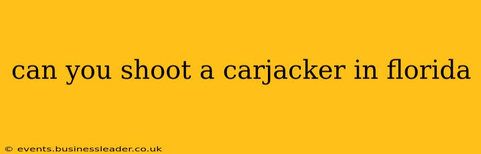 can you shoot a carjacker in florida