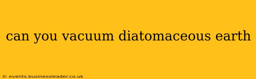can you vacuum diatomaceous earth